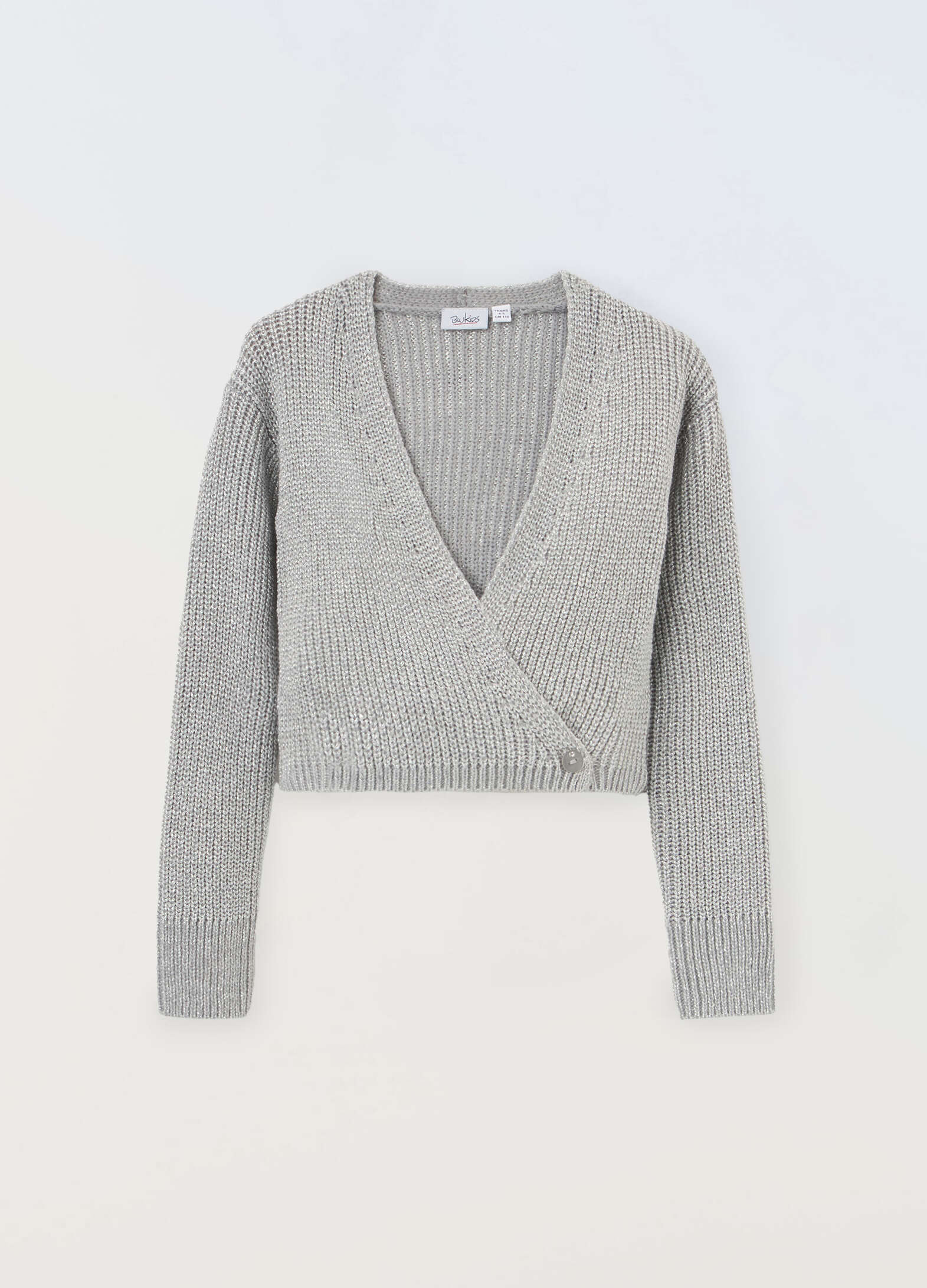 Girls' viscose blend tricot cardigan